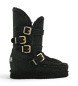 Mou Leather Eskimo Inner Wedge Boots with black buckles