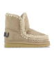 Mou Stivaletti Eskimo 18 in pelle marrone con logo glitter