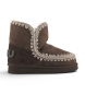 Mou Bottines en Cuir Eskimo 18 Glitter Logo marron