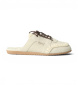 Mou Beige Leather Sabot Shoes