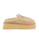 Mou Clog Eskimo Platform beige leather clogs