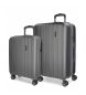 Movom Movom Wood luggage set Anthracite -38,5x55x20cm / 49x70x28cm