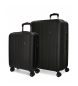 Movom Movom Wood black luggage set -38,5x55x20cm / 49x70x28cm