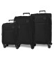 Movom Set valigie Atlanta 56 - 66 - 77 cm nero