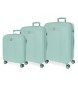 Movom Riga hard suitcase set 55-70-80cm turquoise