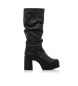 Mustang Sixties black boots -Height 8cm heel