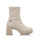 Mustang Eliana beige ankle boots -Heel height 6cm