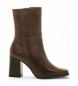 Mustang Brown Porto Leather Ankle Boots