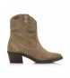 Mustang Leather ankle boots Teo Brown -Heel height 5cm