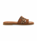 MTNG Brown Alysa Leather Sandals