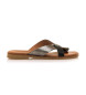 MTNG Alysa Black Leather Sandals