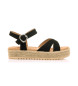 Mustang Sandaler Amelie svart -Heelhjd 5cm