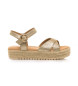 Mustang Sandalen Amelie goud -Hoogte hak 5cm