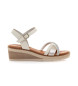 MTNG Sandaler i læder Mariella Silver