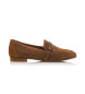 Mustang Brown Camille Leather Moccasins