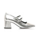 Mustang Rosalie silver shoes -Heel height 5cm