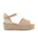 MTNG Beige wedge sandals