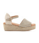 MTNG Gold wedge sandals