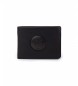 National Geographic Lederen portemonnee Rain zwart -2x11x9cm