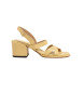Neosens Leren sandalen S3173 geel -Hoogte hak 6cm