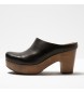 Neosens Montone Black St.laurent black leather clogs -Height: 8cm