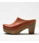 Neosens Montone leather clogs Leather St.laurent camel -Height: 8cm