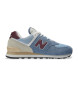 New Balance Ténis de couro 574 azul