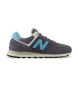 New Balance Sneakers in pelle grigio scuro 574