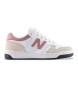New Balance Baskets B480 Dentelle blanche, rose