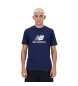 New Balance T-shirt com logótipo Sport Essentials azul-marinho