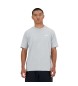 New Balance T-shirt básica de algodão cinzento