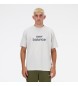 New Balance Sport Essentials Lineair T-shirt wit