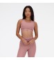 New Balance NB Sleek medium support sports bra pink