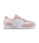 New Balance Zapatillas de piel 327 Bungee Lace rosa