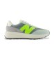 New Balance Scarpe da ginnastica in pelle verde, taglia 370
