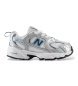 New Balance Usnjeni copati 530 Bungee Lace, bele, srebrne barve