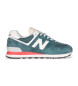 New Balance Skórzane buty sportowe 574 niebieskie