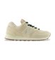 New Balance Zapatillas de piel 574 beige
