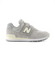 New Balance Leather 574 Core Hook & Loop grey trainers