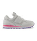 New Balance Scarpe da ginnastica in pelle grigia 574 Core con chiusura a strappo