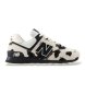 New Balance Sneakers van leer 574 met wit-zwarte print