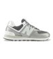 New Balance Sneakers in pelle 574 grigio metallizzato
