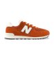 New Balance Zapatillas de piel 574 Lace marrón