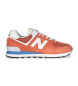 New Balance Leder Turnschuhe 574 orange