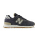 New Balance Tnis de couro 574 preto