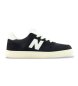 New Balance T500 Lace black leather trainers