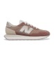 New Balance Skórzane trampki 237 brązowe