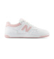 New Balance Sneakers i läder 480 vit, rosa