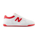 New Balance Leder-Sneakers 480 weiß, rot