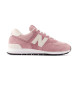 New Balance Skórzane sneakersy 574 różowe
